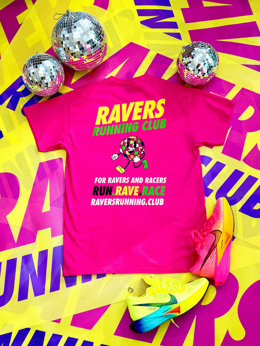 Fuchsia Disco Ball Raving T Shirt (Unisex)