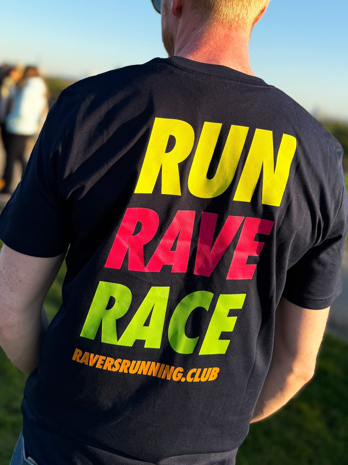 Navy Run Rave Race Raving T Shirt (Unisex)